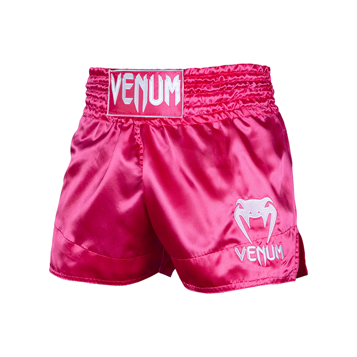 Шорты для тайского бокса Venum Classic Pink/White
