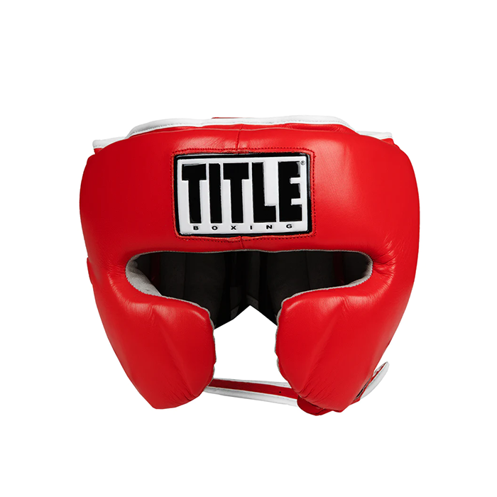 Боксерский шлем TITLE Boxing Sparring Headgear Red
