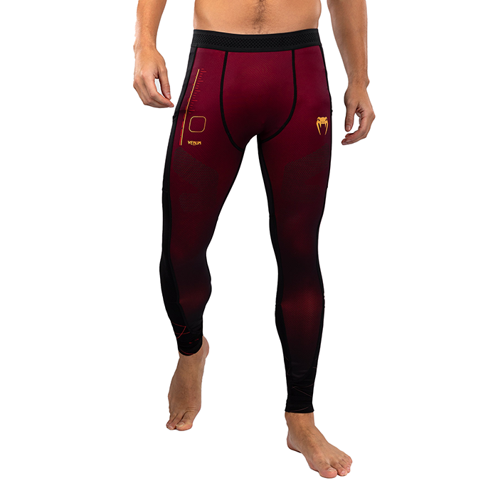 Компрессионные штаны Venum Tactical XT Black/Burgundy/Gold