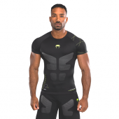 Рашгард с коротким рукавом Venum Training Camp 4.0 Black/Neon Green