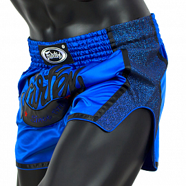 Шорты для тайского бокса Fairtex BS1702 Blue/Black 3