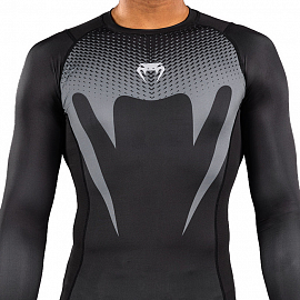 Рашгард Venum No Gi L/S Black/Silver Grey 4