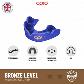 Боксерская капа Opro Bronze Blue 2