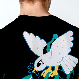 Рашгард Manto DOVE S/S Black/White 3