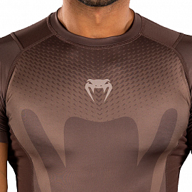 Рашгард с коротким рукавом Venum No Gi Chocolate Brown 4