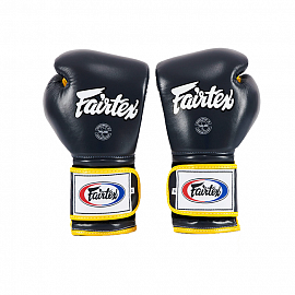 Боксерские перчатки Fairtex Mexican Style BGV9 Black/Yellow 2