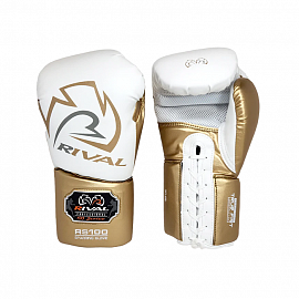 Боксерские перчатки Rival RS100 Professional Sparring White/Gold 1