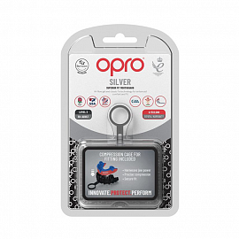 Боксерская капа Opro Silver Red/Dark Blue 4