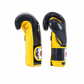 Боксерские перчатки Fairtex Mexican Style BGV9 Black/Yellow 3