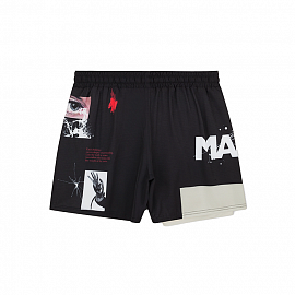 Шорты ММА Manto 2 in 1 OVERCOME Black 1