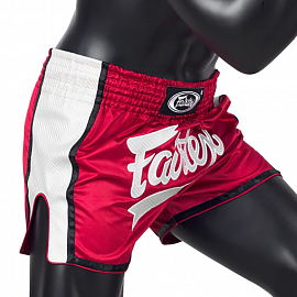 Шорты для тайского бокса Fairtex BS1704 Red/White 3