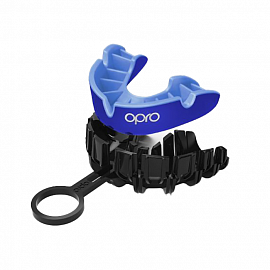 Детская боксерская капа Opro Silver Dark Blue/Blue 3