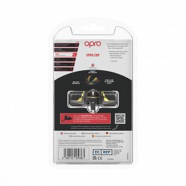 Боксерская капа Opro Gold Braces Black/Gold 5