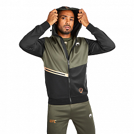 Толстовка UFC Adrenaline by Venum Fight Week Zip Hoodie Khaki/Bronze 4