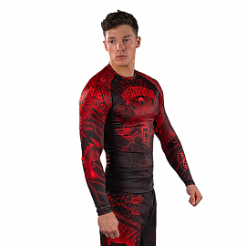 Рашгард Venum Wolf Atak L/S Black/Red 3