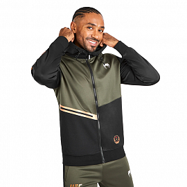 Толстовка UFC Adrenaline by Venum Fight Week Zip Hoodie Khaki/Bronze 1
