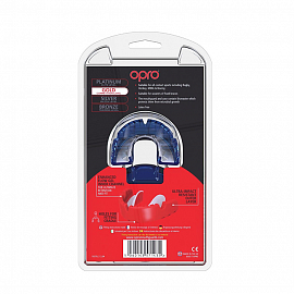 Боксерская капа Opro Gold Braces Dark Blue/Pearl 2