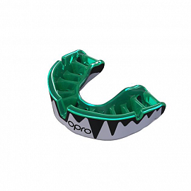 Боксерская капа Opro Platinum White/Black/Mint 4