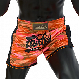 Шорты для тайского бокса Fairtex BS1711 Orange Camo 2