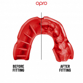 Детская боксерская капа Opro Bronze Red 1