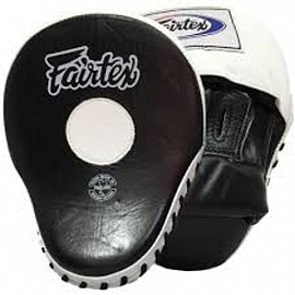 Лапы боксерские Fairtex Contoured FMV9 Black/White 4