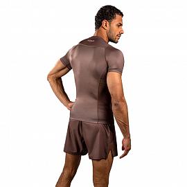 Рашгард с коротким рукавом Venum No Gi Chocolate Brown 2