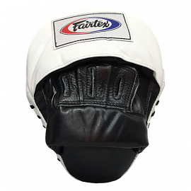 Лапы боксерские Fairtex Contoured FMV9 Black/White 2