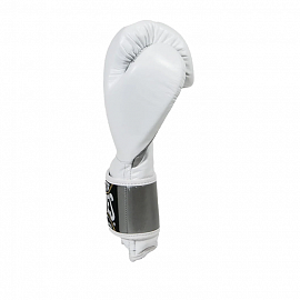 Боксерские перчатки Cleto Reyes E600 White/Silver 2