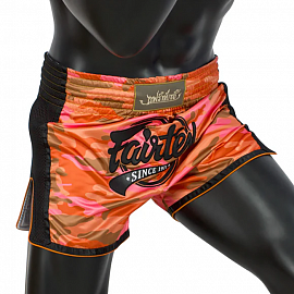 Шорты для тайского бокса Fairtex BS1711 Orange Camo 3