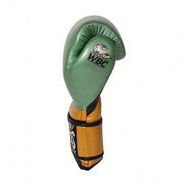 Боксерские перчатки Cleto Reyes E600 WBC Green/Gold 3