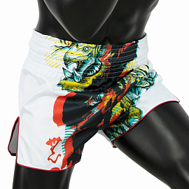 Шорты для тайского бокса Fairtex BS1908 Satoru White 2