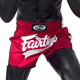 Шорты для тайского бокса Fairtex BS1704 Red/White 2