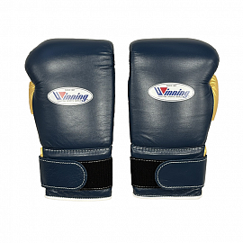 Боксерские перчатки Winning Custom Deep Blue/Gold 2