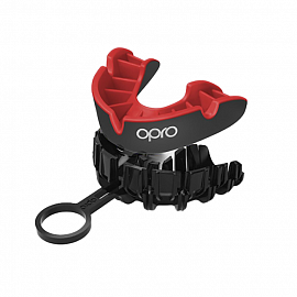 Детская боксерская капа Opro Silver Black/Red 2