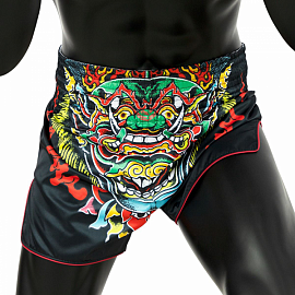 Шорты для тайского бокса Fairtex BS1912 Kabuki Black 2