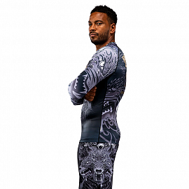 Рашгард Venum Wolf Atak L/S Black/Grey 3