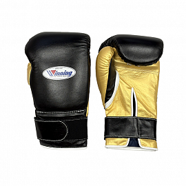 Боксерские перчатки Winning Custom Deep Black/Gold 4