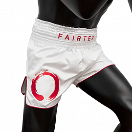 Шорты для тайского бокса Fairtex BS1918 Enso White 4