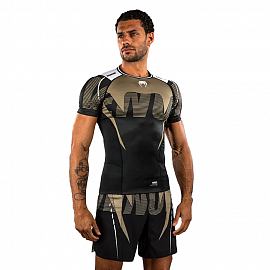 Рашгард с коротким рукавом Venum Adrenaline Black/Sand 1