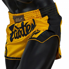 Шорты для тайского бокса Fairtex BS1701 Yellow/Black 2