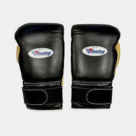 Боксерские перчатки Winning Custom Deep Black/Gold 3