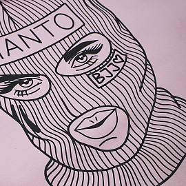 Толстовка Manto x Ktof Tatoo Maker Balaclava Pink 5