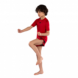 Детский рашгард Venum Contender S/S Cherry Red 1