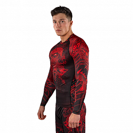 Рашгард Venum Wolf Atak L/S Black/Red 2