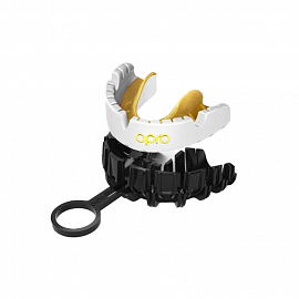 Боксерская капа Opro Gold Braces Black/Gold 3